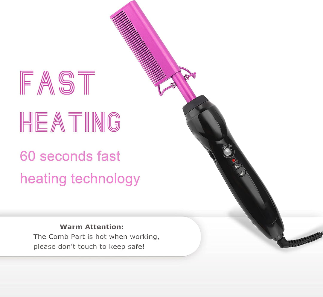 Erokicysh Peine caliente alisador de pelo eléctrico Calefacción Pre...