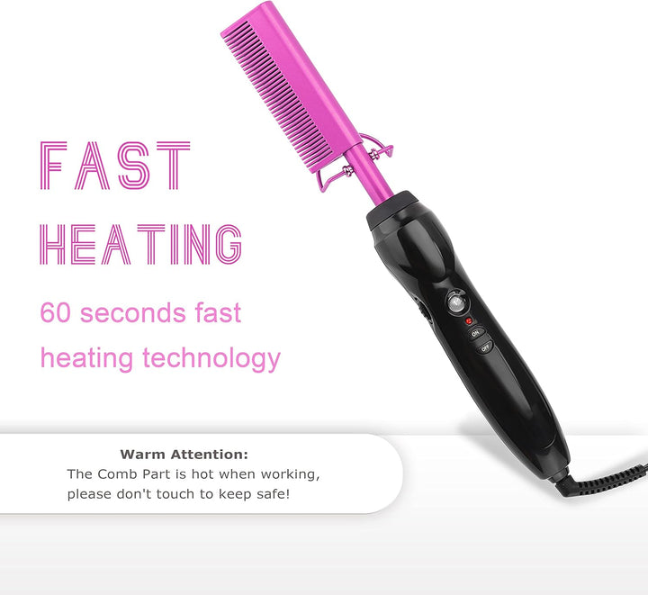 Erokicysh Peine caliente alisador de pelo eléctrico Calefacción Pre...