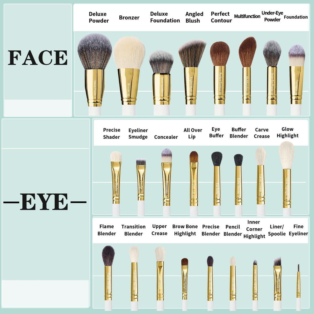 Juego de brochas para maquillaje profesional Calidad premium Fibra...