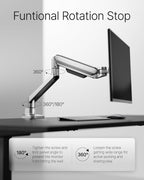 MonTEK - Brazo de monitor de aluminio de lujo para pantallas curvadas de 17 a 40 pulgadas