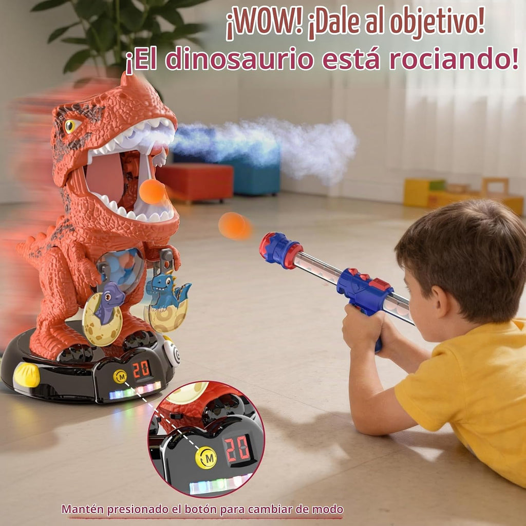Juguetes de dinosaurio para niños de 3-5 5-7, T Rex Chomp Shot Dinosaur Blaster interesante juego de disparo de objetivos, regalo para niños de 4 a 8 años, regalos de Navidad y cumpleaños para