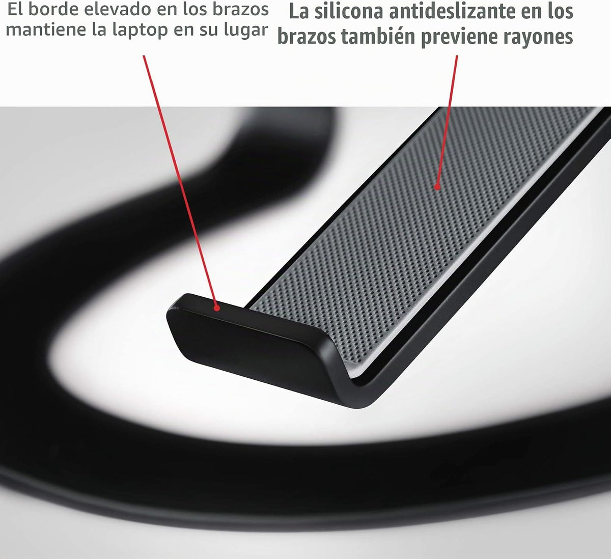 Twelve South Curve para MacBooks y Laptops | Soporte ergonómico de refrigeración para escritorio para el hogar u la oficina (negro mate)