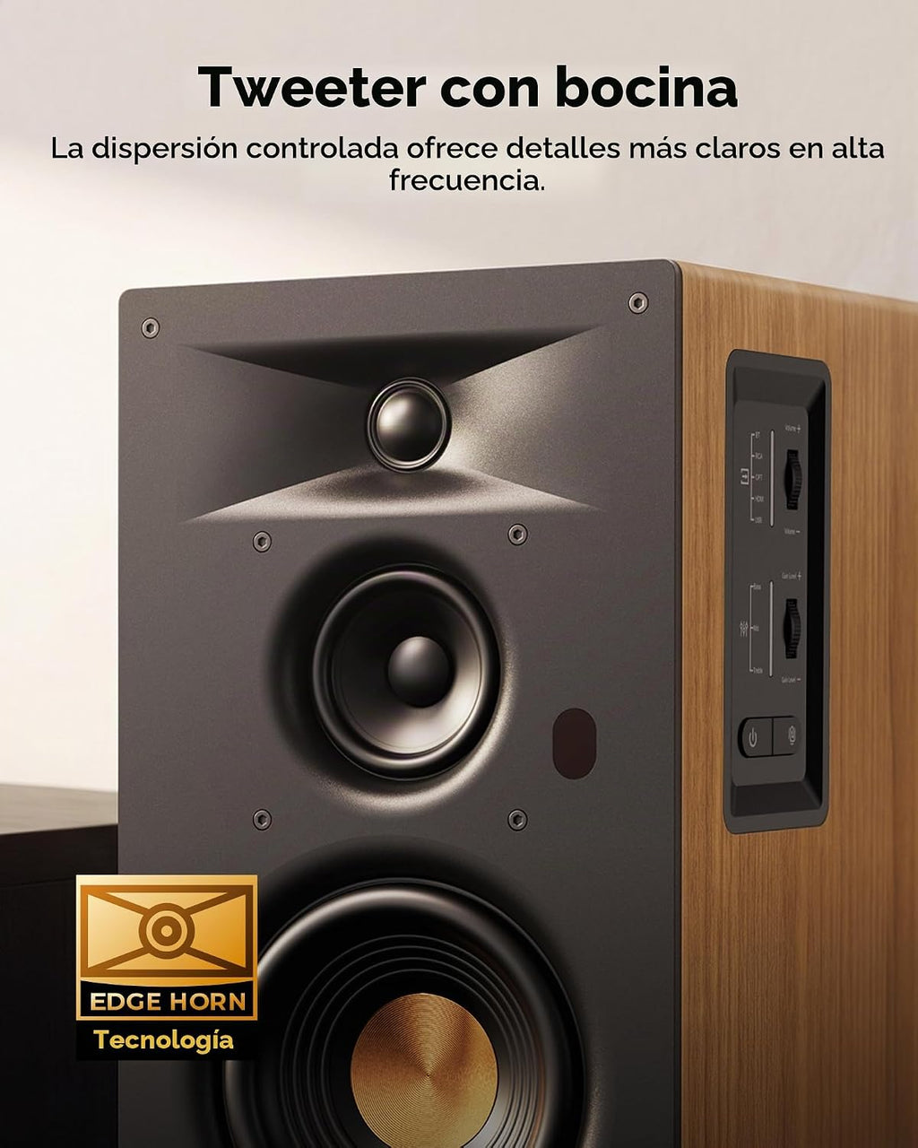 ULTIMEA Altavoces de estantería alimentados por 3 vías, monitores de