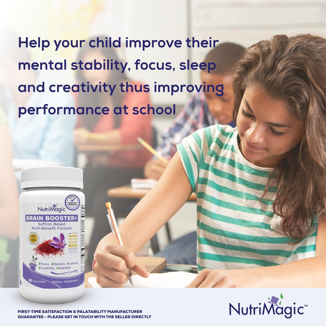 NutriMagic Brain Booster+ 30mg Extracto Puro de Azafrán en Gomitas...