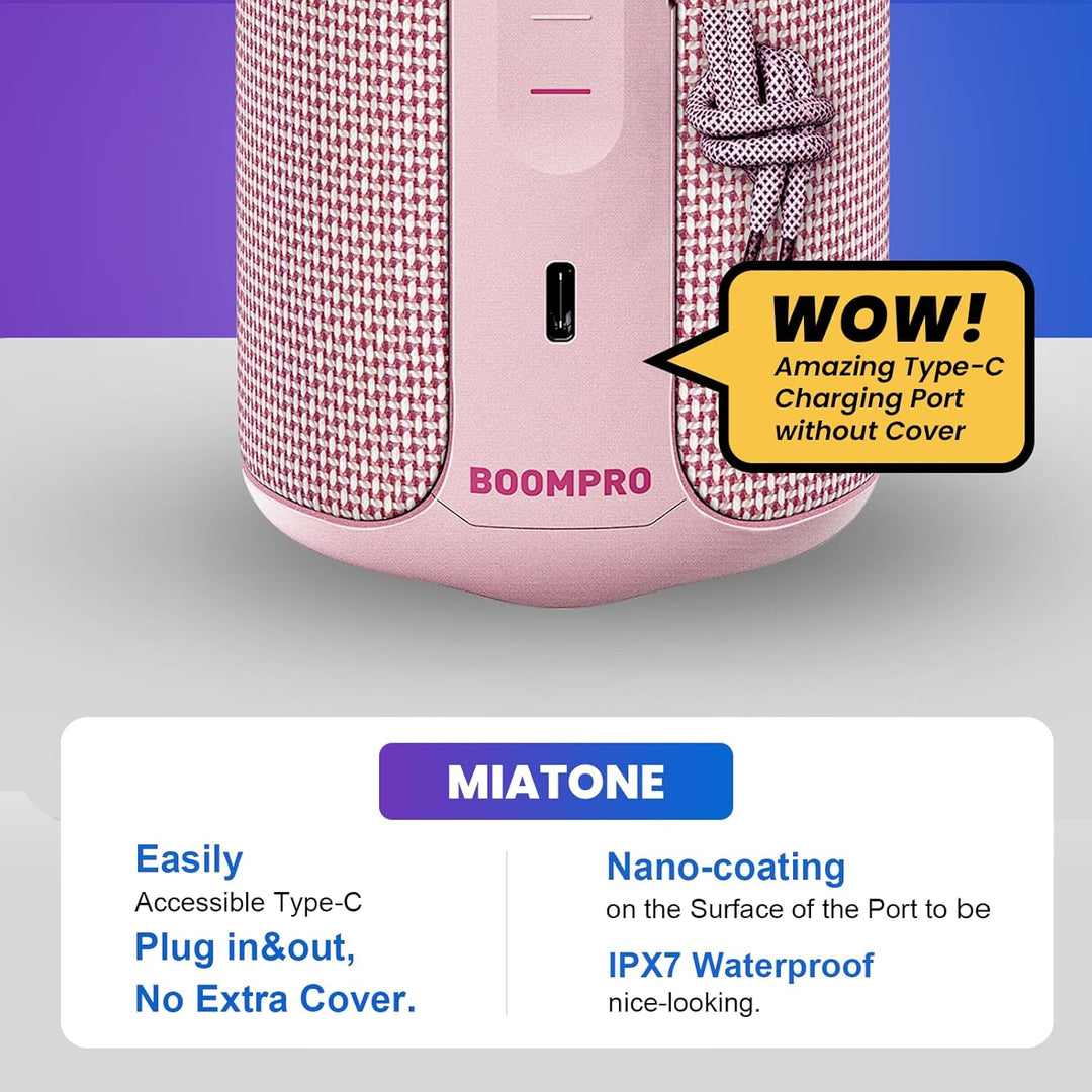 MIATONE Altavoz Bluetooth Portátil 36W Sonido Estéreo Aumento de Gr...
