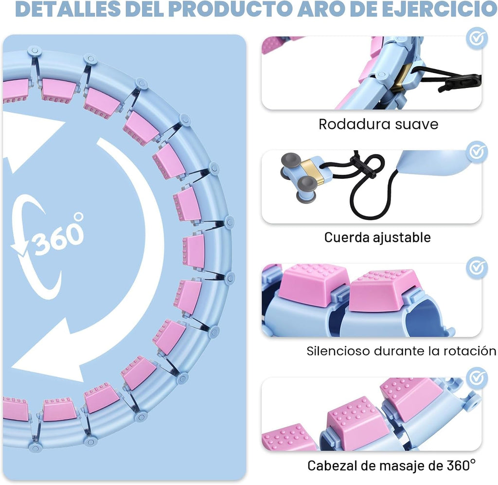 Weighted Infinity Fitness Detachable Hoop Silent 47 Inch, 24 Knots