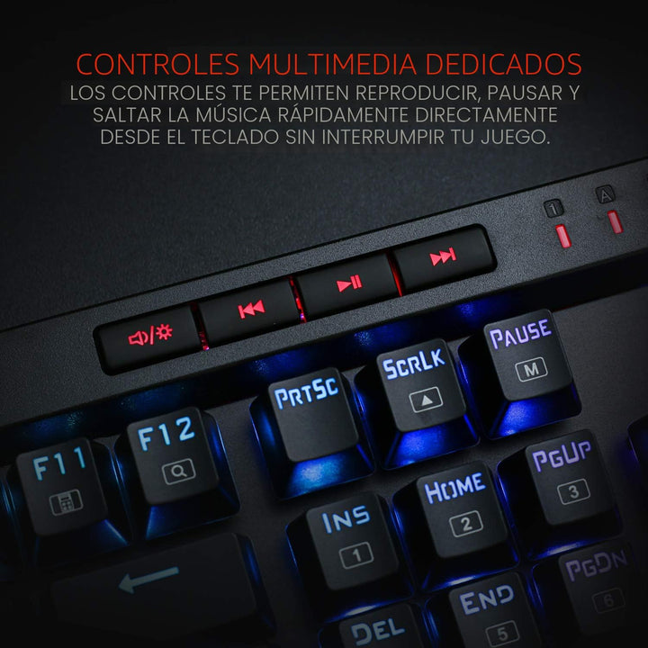 Redragon K580 VATA RGB LED - Teclado mecánico para juegos con retro...