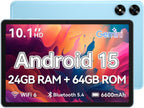 SHARECLOUD Tablet de 10.1 pulgadas, Tablet Android 15 con Funda