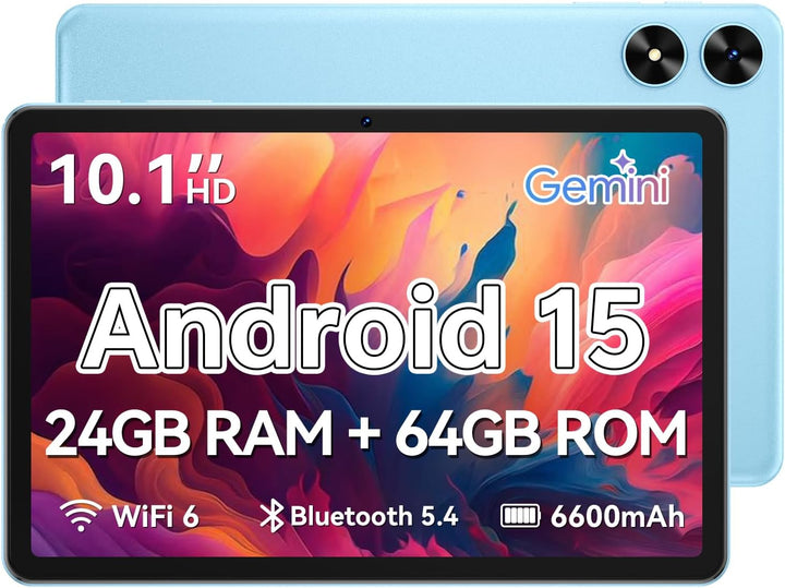 SHARECLOUD Tablet de 10.1 pulgadas, Tablet Android 15 con Funda, 24...