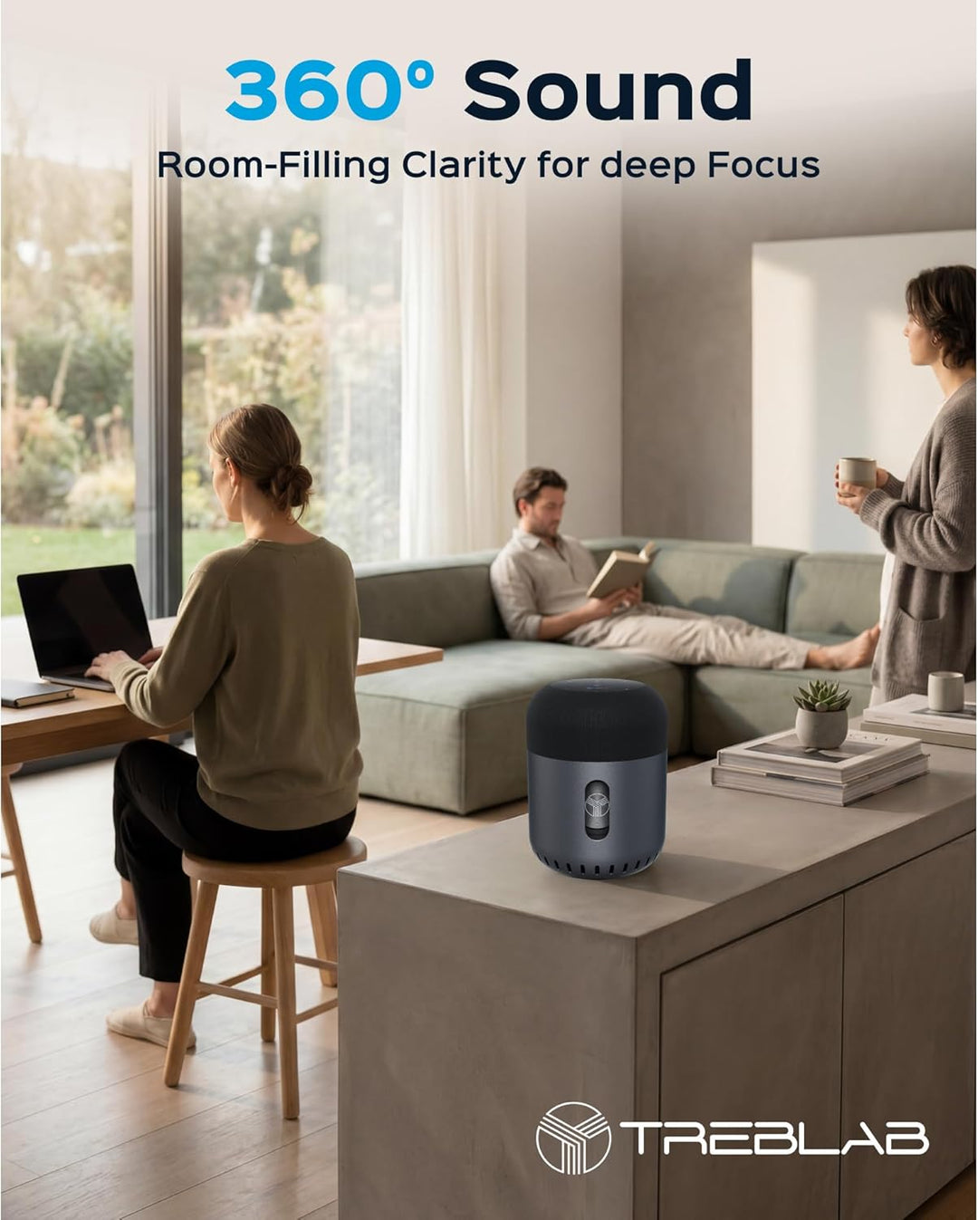 TREBLAB HD-360 Pro - Altavoz Bluetooth de ultra alta tecnología con...