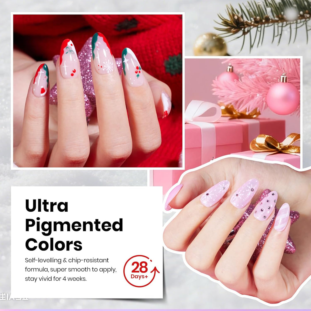 Beetles - Juego de esmaltes de uñas de gel, esmalte de gel con purp...