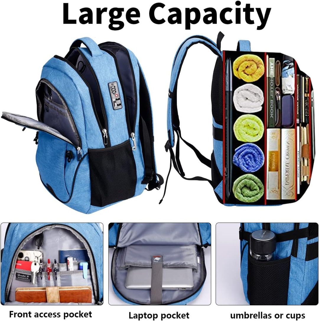 Mochila antirrobo para portátil con carga USB compatible con portát...