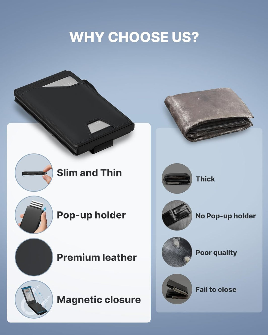 typecase Cartera táctica para hombre: funda para tarjetas desplegab...