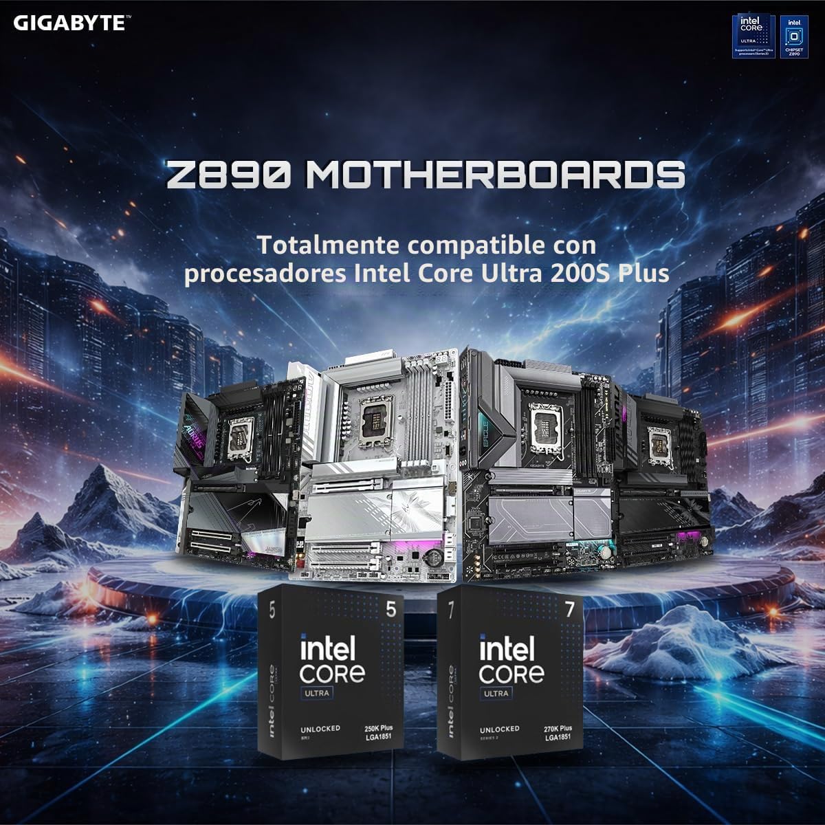 GIGABYTE Z890 AORUS Elite Duo X Intel LGA 1851 ATX placa base, sopo...