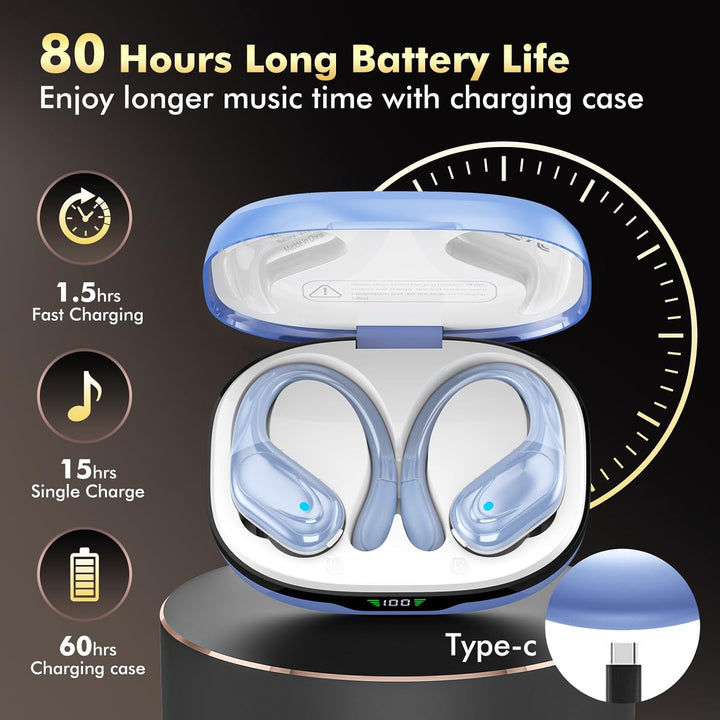 HAOYUYAN Auriculares inalámbricos, auriculares Bluetooth, auricular...