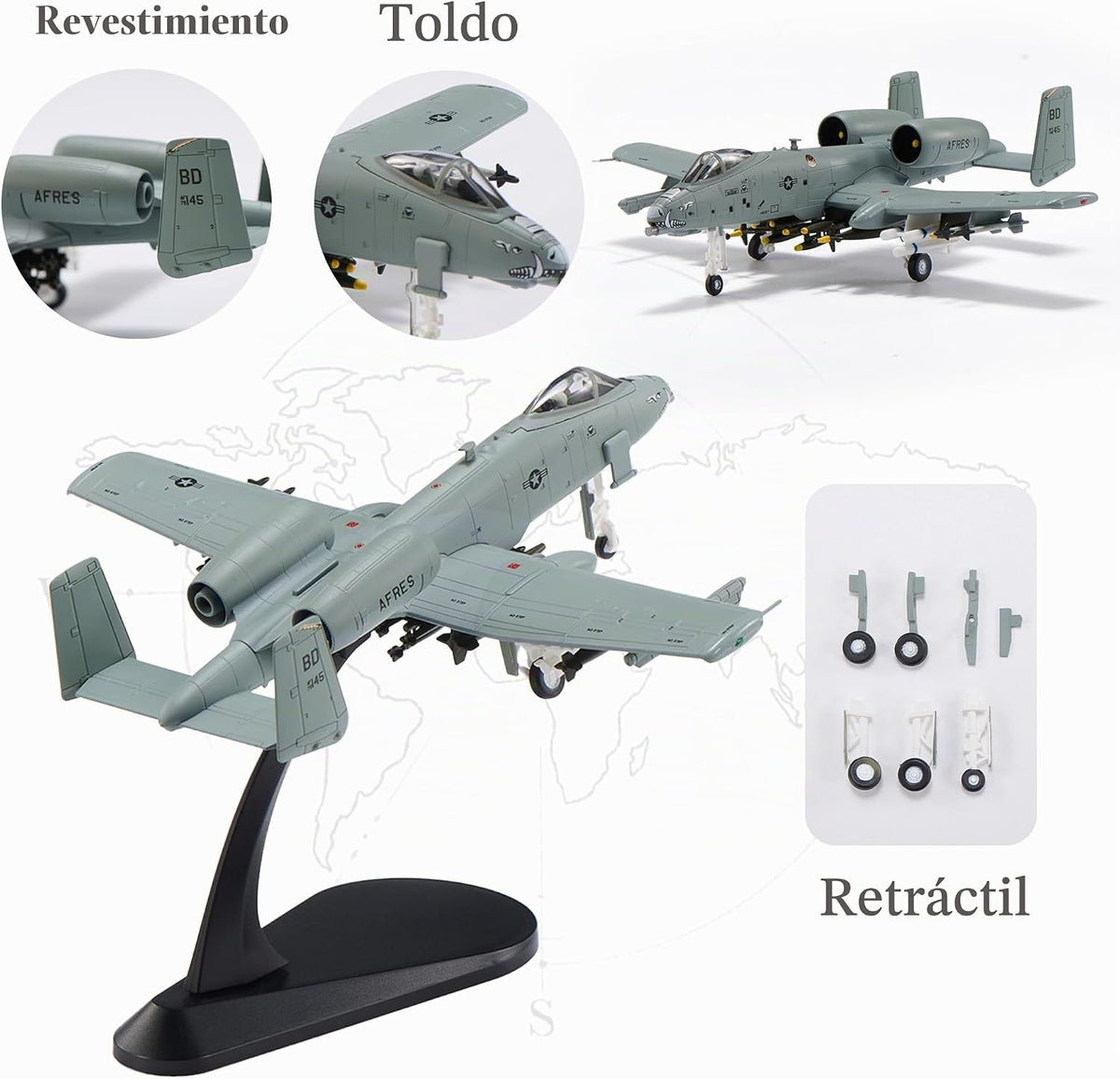A-10 Thunderbolt-II Warthog - Aviones de fundición a presión