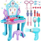 Mesa y silla de tocador de juguete Frozen Girl con espejo y luces y música