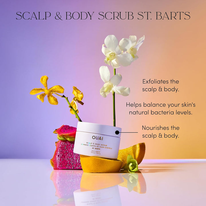 OUAI Exfoliante para el cuero cabelludo y el cuerpo, tamaño de viaj...