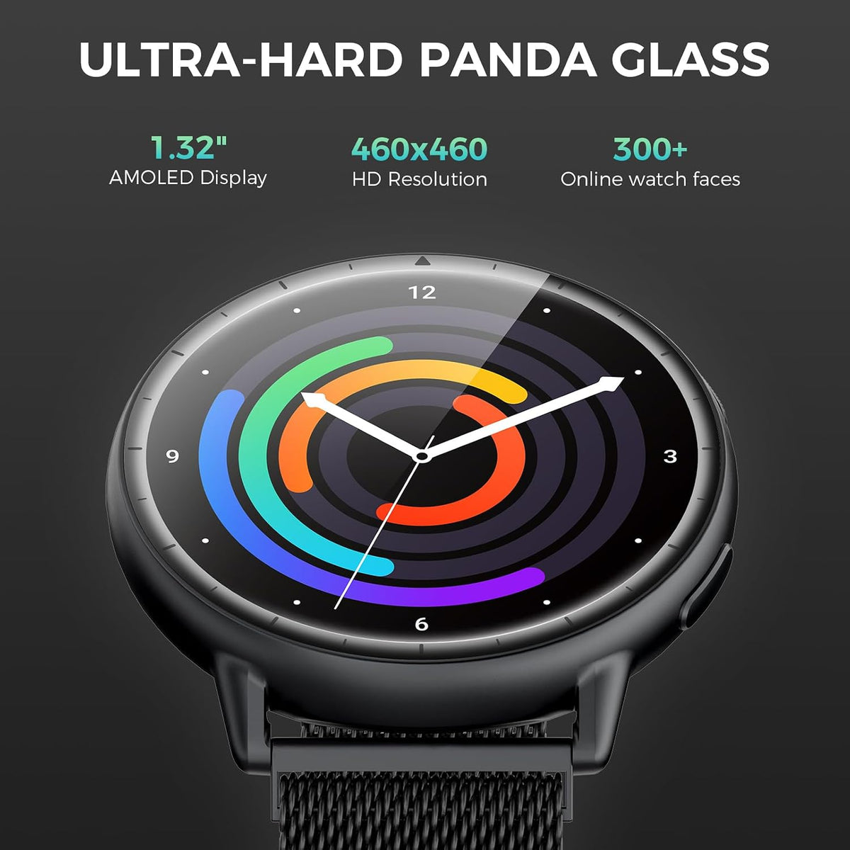 EGQINR GPS Smart Watch para Hombres y Mujeres, 1.32" AMOLED, Seguimiento de Actividad 5ATM