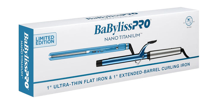 BabylissPRO Nano Titanium Ultra-Thin Hair Straightener, Professiona...
