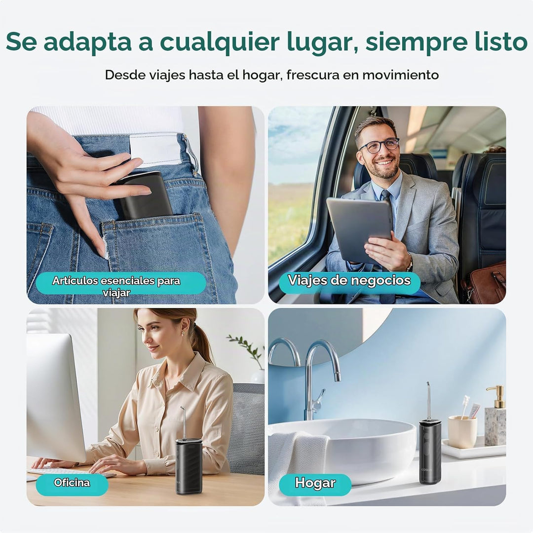 COSLUS Irrigador dental portátil T50 para viajes: Mini púa dental i...