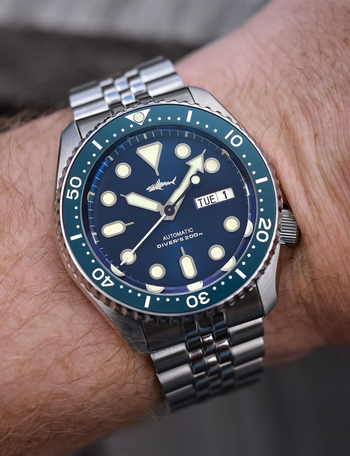 TACTICAL FROG Heimdallr SKX007 Relojes para hombre, movimiento NH36A, cristal de zafiro, buceo automático, 200M, C3 luminoso, esfera de 42mm