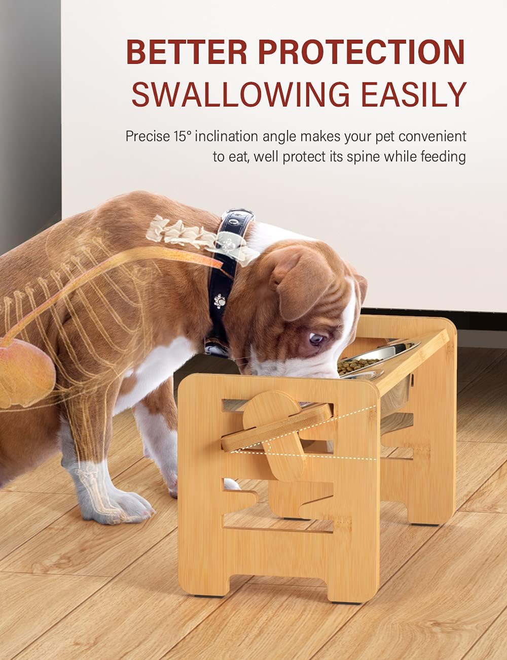 Cuencos elevados para perros, soporte elevado ajustable pequeño