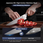 Juego de 16 cuchillos de cocina japoneses con bloque, aptos para
