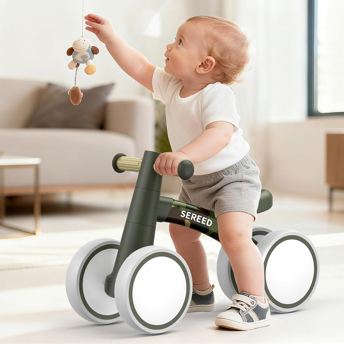 SEREED - Bicicleta de equilibrio para bebés de 1 año, niños y niñas...