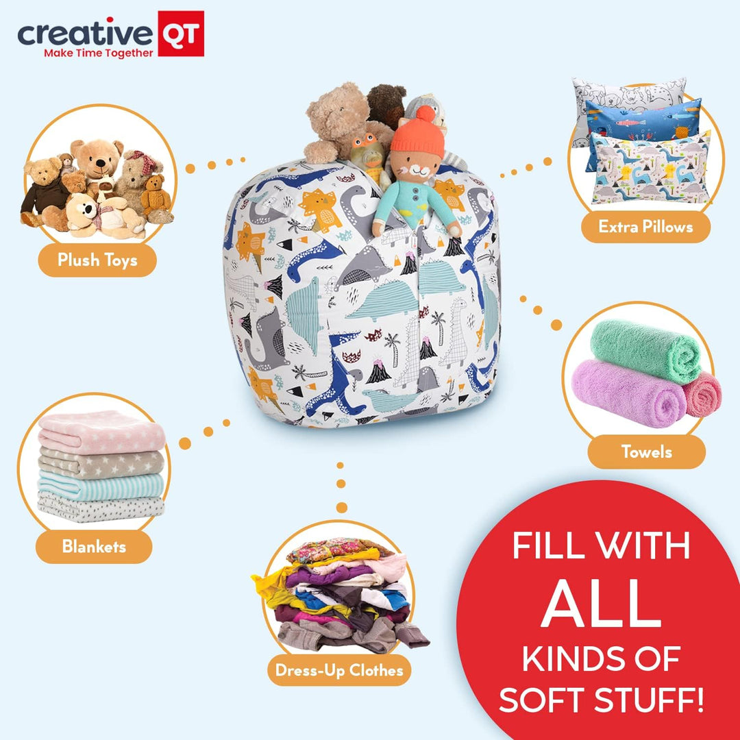 Creative QT Stuff 'n Sit - Funda de almacenamiento de puf grand...