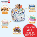Creative QT Stuff 'n Sit - Funda de almacenamiento de puf