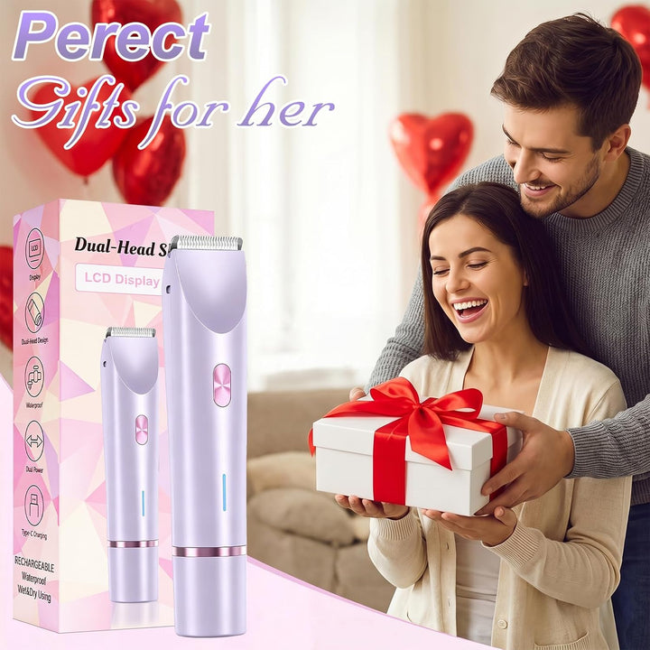 Debark Recortadora de bikini 2 en 1 para mujer, maquinilla de afeit...