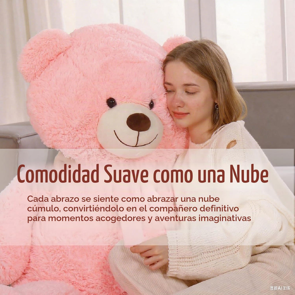 Tezituor 52 Inch Giant Pink Teddy Bear Stuffed Animal