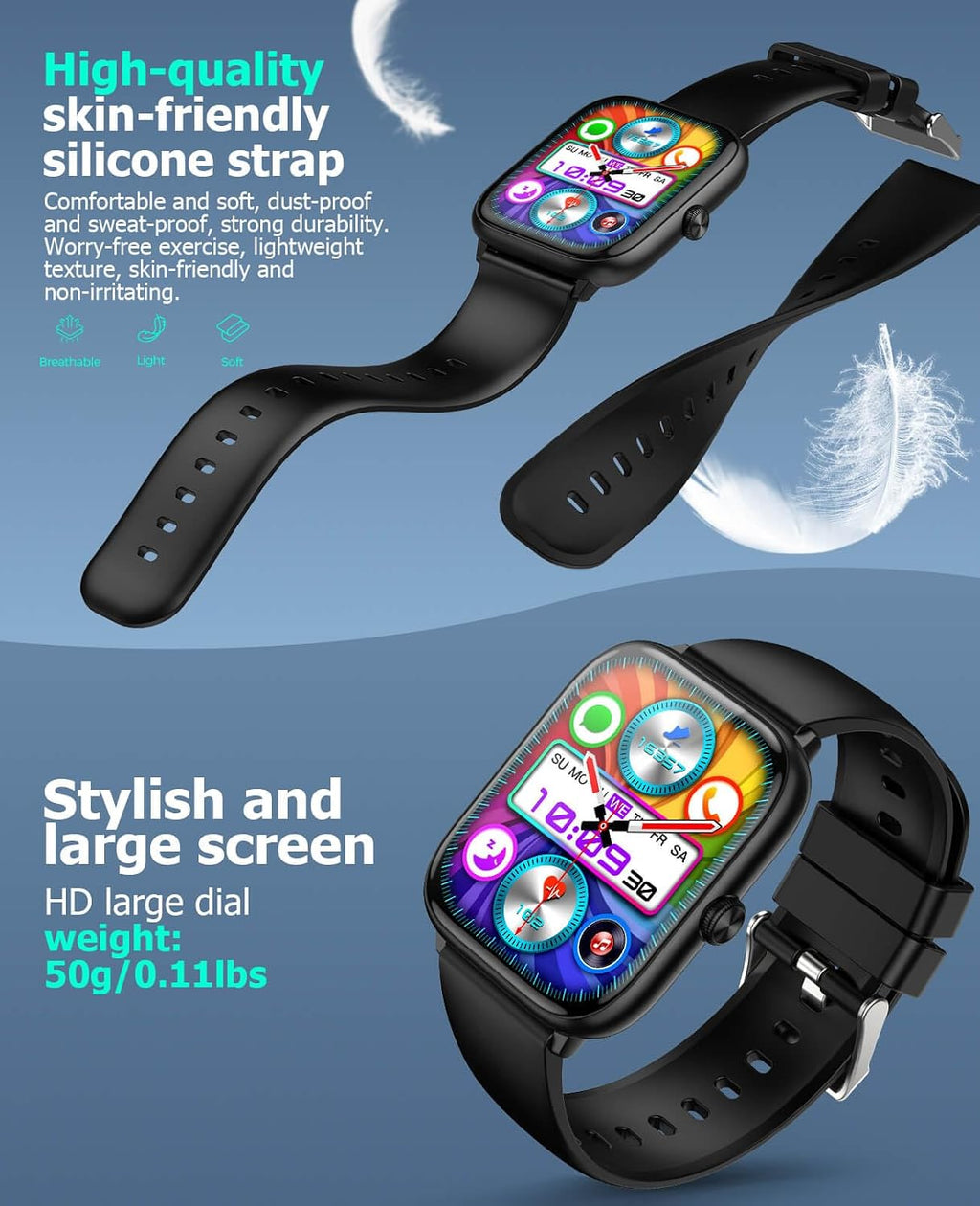 Premium Smart Watch para Hombre, 2.06" HD AMOLED AOD Llamadas/Recepción de llamadas