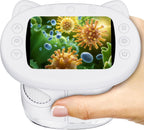 Microscopio de bolsillo de pantalla de 2.4 "para niños: Microscopio de mano 1000X para foto y video - Kits de ciencia portátiles Juguetes STEM - Regalos de Navidad/cumpleaños para niñas y niños de 3 a