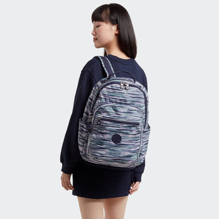 Kipling Mochila para portátil Seoul 15 para mujer, duradera, espaci...