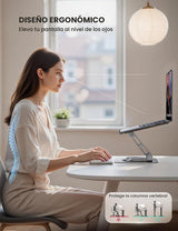 Lamicall - Soporte ajustable para laptop para escritorio - Base gir...