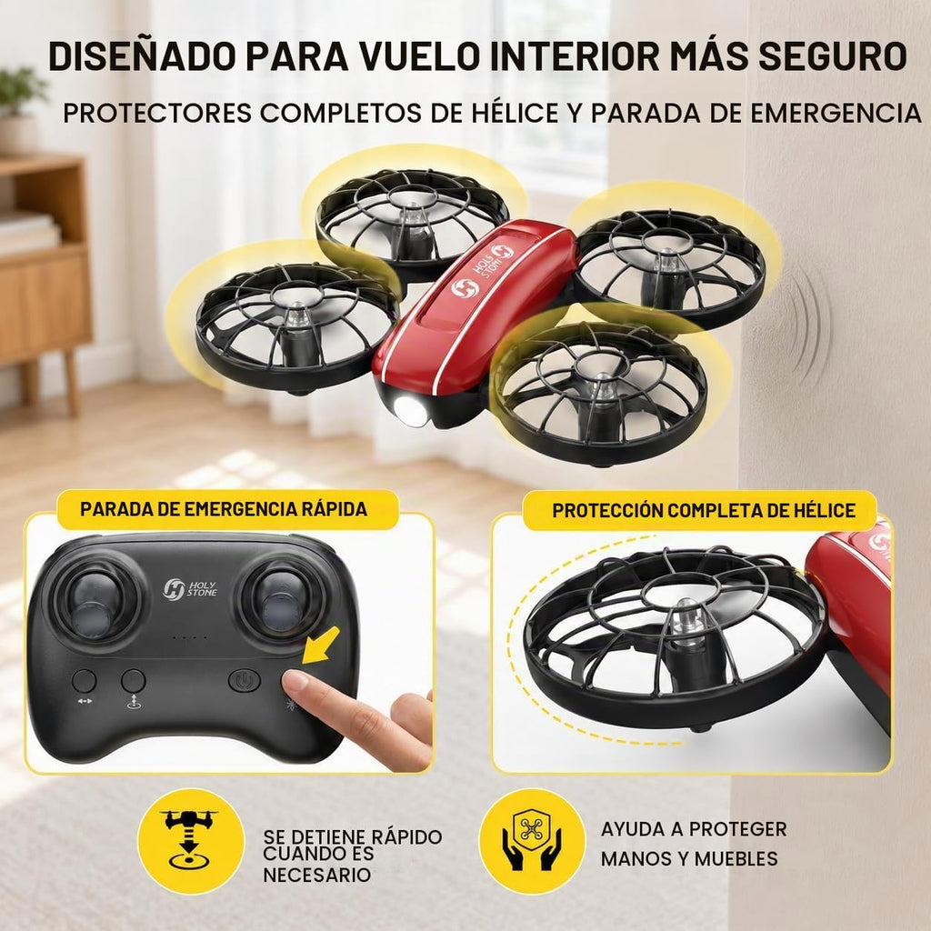 Holy Stone HS210FS Mini Drone para niños principiantes, juego de cuadricóptero RC para interiores de 2 jugadores con modo de batalla, giros de 360°, mosca circular, modo sin cabeza, retención de