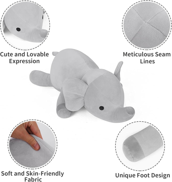 Animales de peluche con peso de elefante de 24 pulgadas, 4.2 libras...