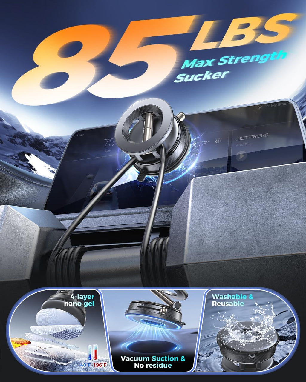 Soporte magnético para teléfono de coche, para soporte de coche Magsafe