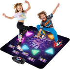 YESHIN Tapete de baile iluminado para niños, almohadilla de baile extragrande mejorada con Bluetooth y 6 modos de juego, alfombrilla de baile musical recargable, juguete antideslizante e impermeable