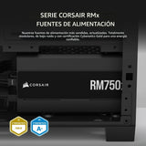 CORSAIR RM750x Fuente de alimentación ATX completamente modular de...