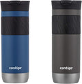 Contigo - Taza de viaje con aislamiento y con Snapseal (cierre por presión), 20 onzas fluidas, diseño saque, maíz azul, con asa