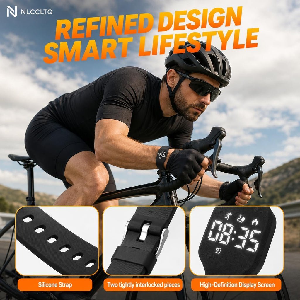 Pulsera de alarma vibratoria para personas que duermen pesadas, pulsera digital para hombre, reloj de pulsera inteligente, relojes de viaje, banda de choque silencioso, banda de despertador