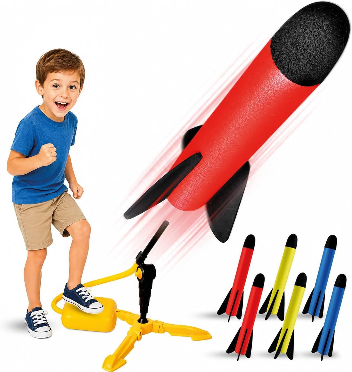 Lanzacohetes para niños - Juguetes al aire libre para niños de 4 a 8 años