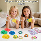 IQKidz Arte y manualidades para niños de 6 a 8 a 12 años, kit de telar para hacer pulseras con más de 1000 bandas de bucle, juego de juguetes para hacer pulseras para el cabello, gran regalo de cumpleaños para niñas de 7, 9, 10, 11, 13 años