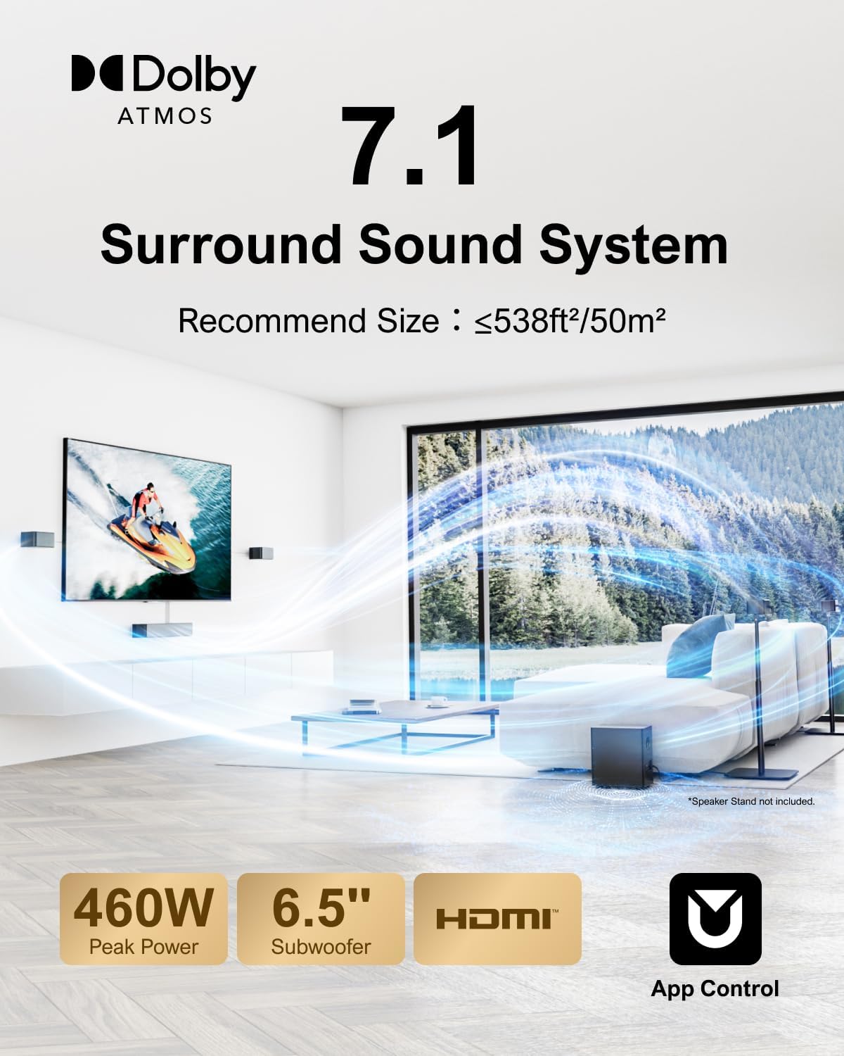 ULTIMEA 7.1 Sistema de sonido envolvente para TV con Dolby Atmos
