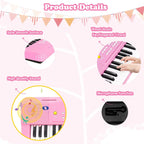 37 teclas para niños pequeños, teclado de piano eléctrico, pianos con micrófono