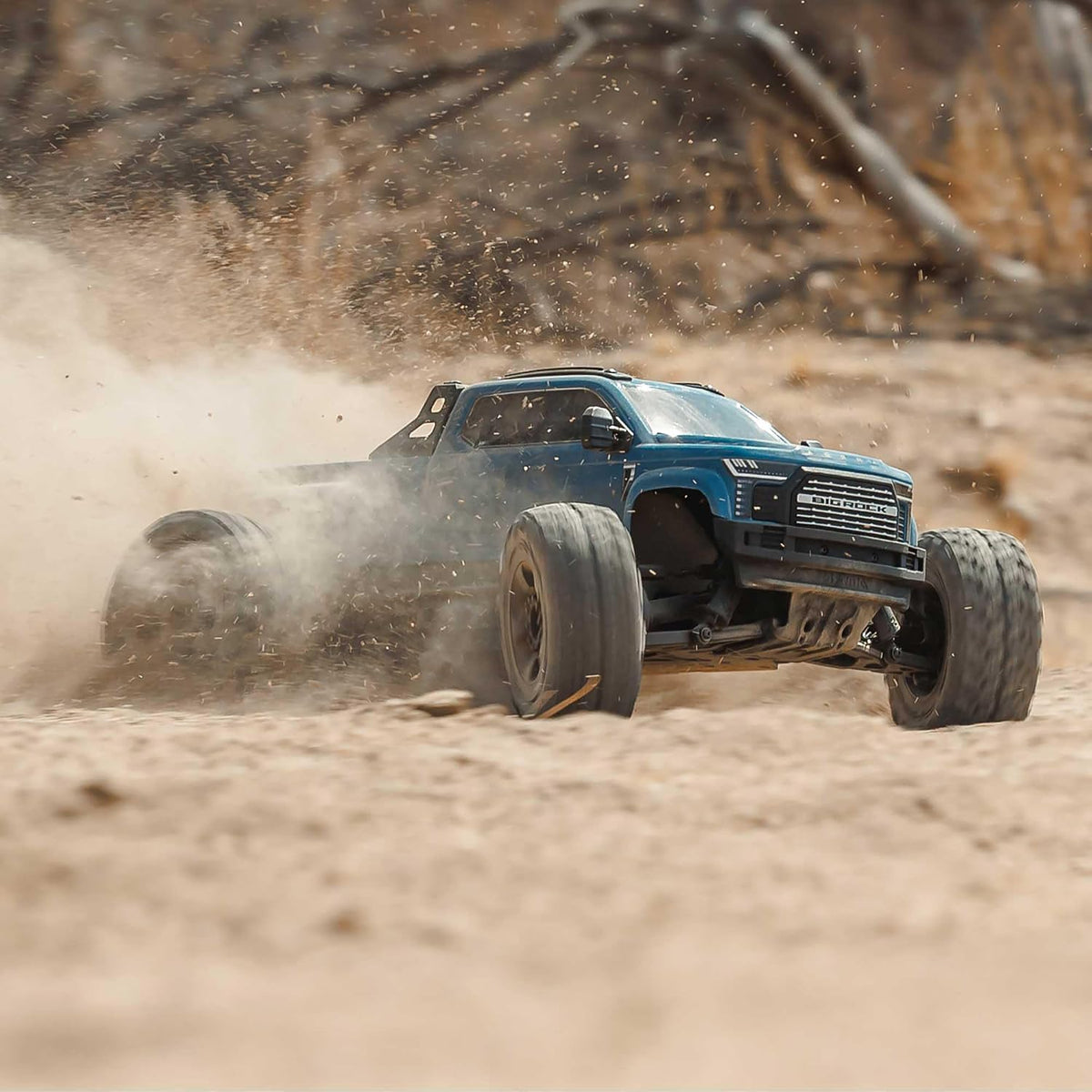 ARRMA Camión RC 1/10 Big Rock 4X4 223S BLX BRUSHLESS Street Truck RTR (baterías y cargador no incluidos) con DSC, (azul), ARA4312V4T3
