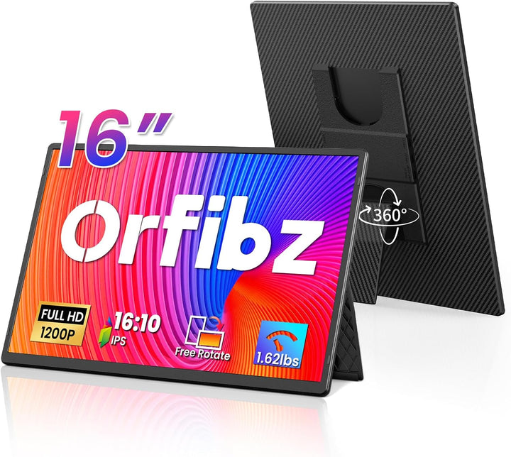 Orfibz Monitor portátil, extensor de pantalla para portátil FHD de...